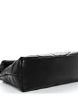Lambskin Quilted Medium Loulou Puffer Monogram Chain Satchel Black