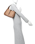 Raffia GG Supreme Monogram Calfskin Small Jackie 1961 Hobo Natural