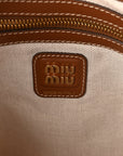 Canvas Calfskin Striped Ivy Cacao Naturale