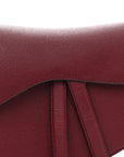 Grained Calfskin Saddle Bag Red