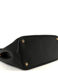 Saffiano Lux Large Galleria Double Zip Tote Black