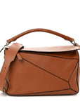 Calfskin Large Puzzle Bag Tan