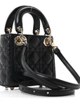 Lambskin Cannage Micro Lady D1OR Black
