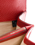Dollar Calfskin Swarovski Crystal Small Dionysus Shoulder Bag Hibiscus Red
