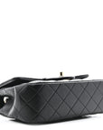 Lambskin Quilted Mini Rectangular Flap Black