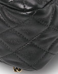 Lambskin Quilted Large In Seoul Backpack Black