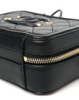 Caviar Quilted Small CC Filigree Vanity Case Black