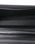 Lambskin Quilted All About CHNL Charm Wallet On Chain WOC Black