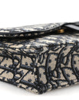 Oblique Saddle Chain Pouch Blue