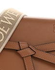 Calfskin Jacquard Mini Gate Dual Bag Tan
