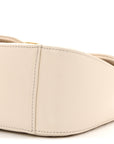 Calfskin Matelasse Mini GG Marmont Top Handle Shoulder Bag White