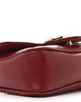 Calfskin Matelasse Super Mini GG Marmont Shoulder Bag Rosso Ancora