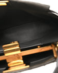 Ostrich Shiny Nappa Mini Peekaboo Iconic Satchel Grey