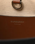 Canvas Smooth Calfskin Mini Two Tone Freya Tote Black Tan