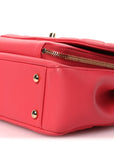Caviar Quilted Small Business Affinity Flap Dark Pink
