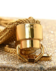 Metallic Canvas Woven Small Classic Monogram Kate Tassel Chain Wallet Gold