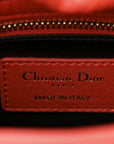 Calfskin Beaded Mini Lady D1OR Rouge Multicolor