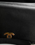Goatskin Quilted Maxi CHNL 19 Flap Black