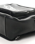X PETER DOIG Grained Calfskin Slingbag Backpack Black