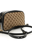 Monogram Matelasse Diagonal Small GG Marmont Chain Shoulder Bag Beige Black