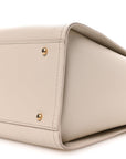 Caviar Small Studded Deauville Tote Ivory