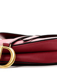 Grained Calfskin Saddle Bag Red