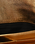 Vitello Catalan Mirror FF 1974 Embossed Continental Wallet on Chain Gold