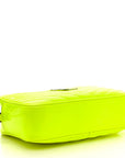 Patent Calfskin Matelasse Monogram Lou Camera Bag Neon Yellow