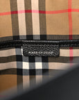 Derby Calfskin House Check Medium Banner Tote Black Sea Green