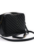 Calfskin Matelasse Monogram Lou Camera Bag Black