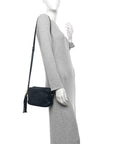 Pebbled Calfskin Small Soho Disco Bag Blue