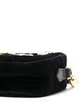 Velvet Matelasse Marquise Crystals Mini GG Marmont Chain Shoulder Bag Black