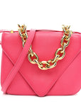 Calfskin Mount Envelope Bag Pink