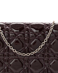 Patent Cannage Lady D1OR Chain Wallet Purple