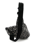 Oblique Mens Saddle Bag Blue