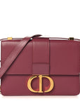 Smooth Calfskin 30 Montaigne Flap Bag Burgundy