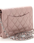 Caviar Quilted Wallet on Chain WOC Light Pink