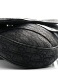 Oblique Mens Saddle Bag Black
