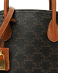Canvas Calfskin Triomphe Teen Honorine Bag Tan