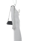 Calfskin Intrecciato Small Loop Top Handle Black