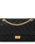Aged Calfskin Quilted 2.55 Reissue 225 Flap Black