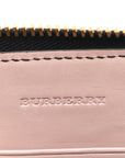 Signature Grain Calfskin Check Embossed Peyton Crossbody Clutch Bag Pale Orchid