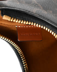 Canvas Calfskin Mini Ava Triomphe Shoulder Bag Tan