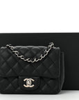 Caviar Quilted Mini Square Flap Black