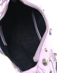 Extra Supple Calfskin Crocodile Embossed Le Cagole Shoulder Bag XS Lilac