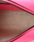GG Supreme Monogram Textured Dollar Calfskin Web Ophidia Small Crossbody Bag Beige Ebony Fuchsia