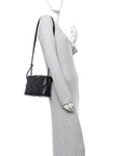 Lambskin Maxi Intrecciato Small Cassette Camera Bag Black