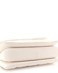 Lambskin Lacquered Quilted Small Trendy CC Dual Handle Flap Bag White