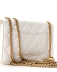 Lambskin Quilted Pillow Crush Wallet On Chain WOC White