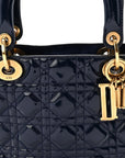 Patent Cannage Medium Supple Lady D1OR Navy Blue